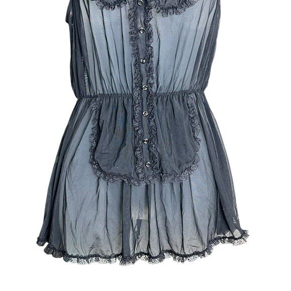 Sexy Little Things Victoria’s Secret Mesh Cami Slip Bustier Maid Medium Apron - Picture 4 of 10